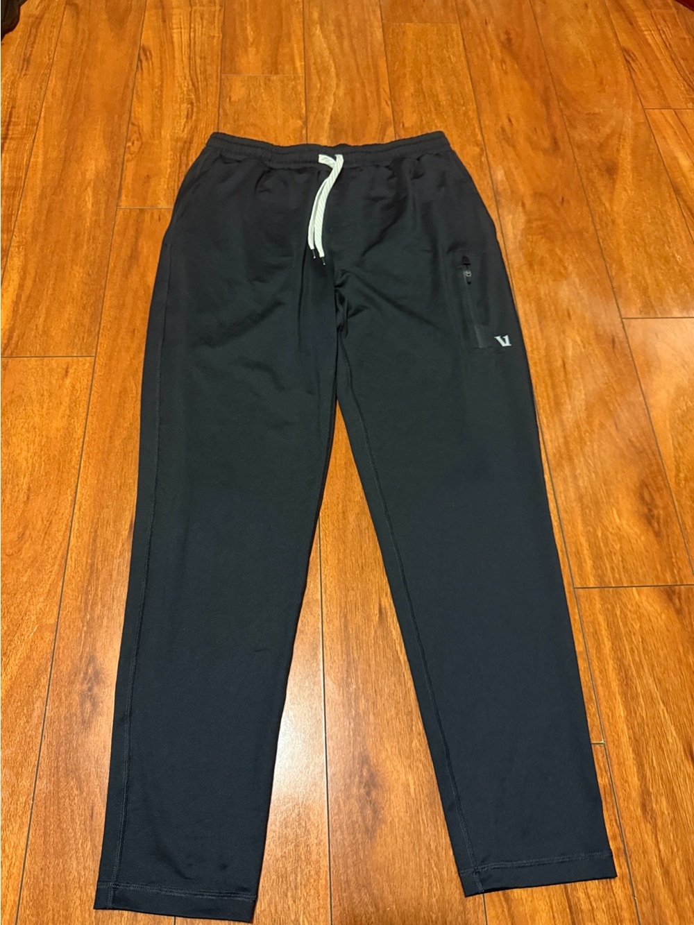 Vuori Black Jogger Sweatpants with White Drawstring
